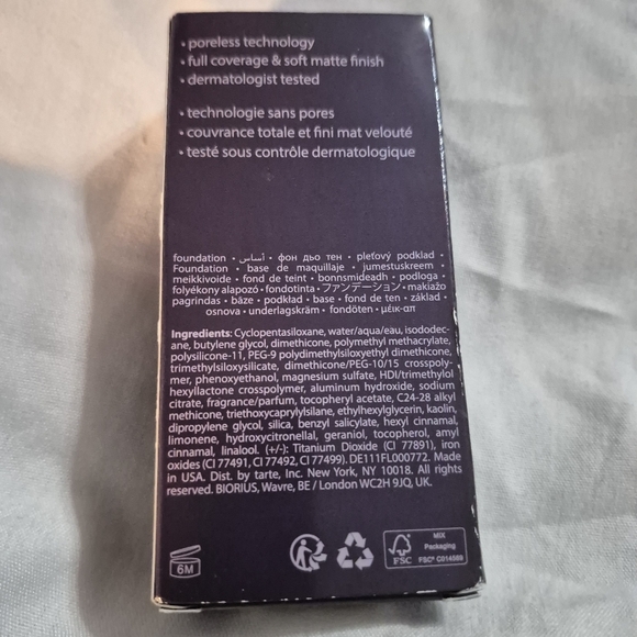 Tarte Amazonian Clay Foundation - Cream- 42N Tan Neutral - Picture 6 of 6